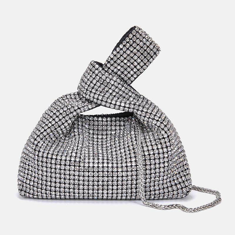 Diamond-encrusted portable dinner bag 773141196365 - COCOMELODY